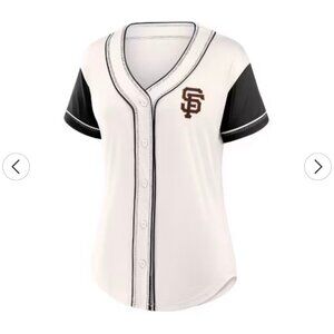 MAJESTIC San Francisco Giants Jersey Women's Size 2XL White MLB Baseball Fans